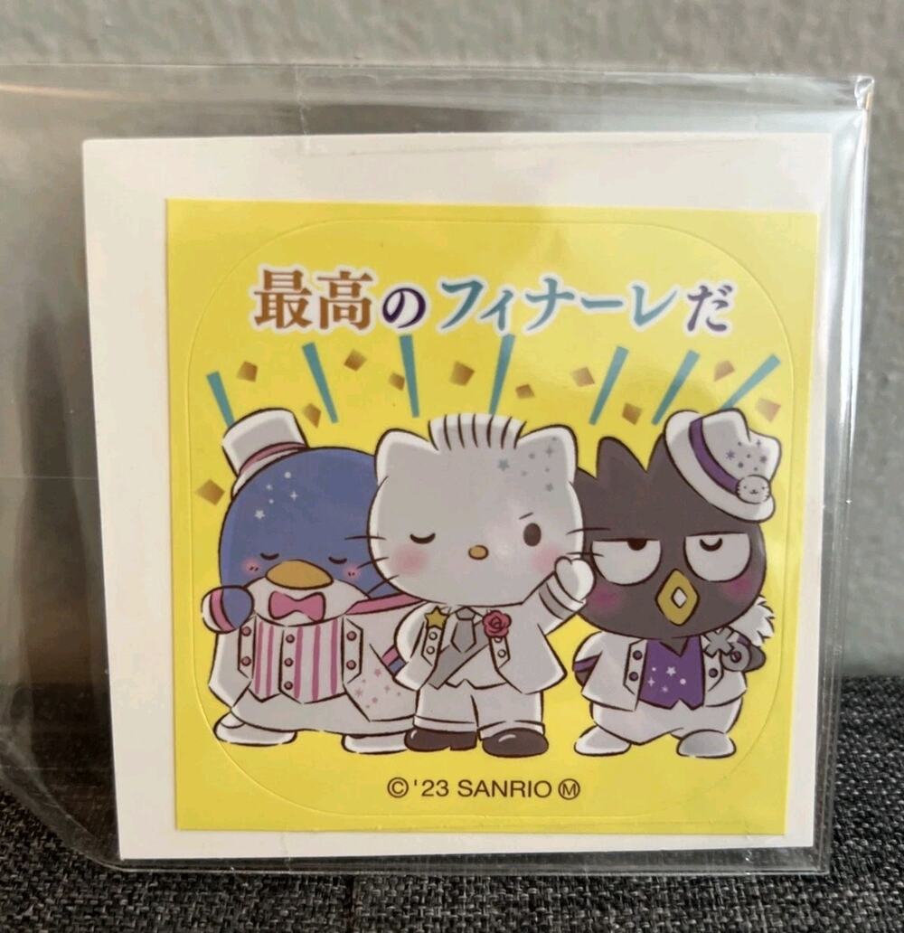 Sanrio I Want To Be A Fan! Die Cut Sticker Tuxedo Sam Bad Badtz Maru Brand New